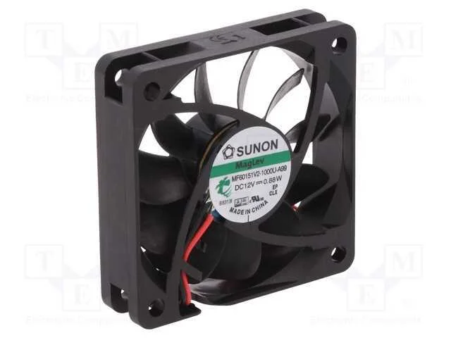 Ventilador: DC, transversal, 12VDC, 60x60x15mm, 3.