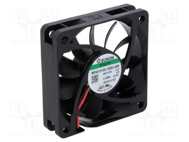 Ventilador: Dc, Transversal, 12vdc, 60x60x15mm, 51,65m3/H, 36,2dba
