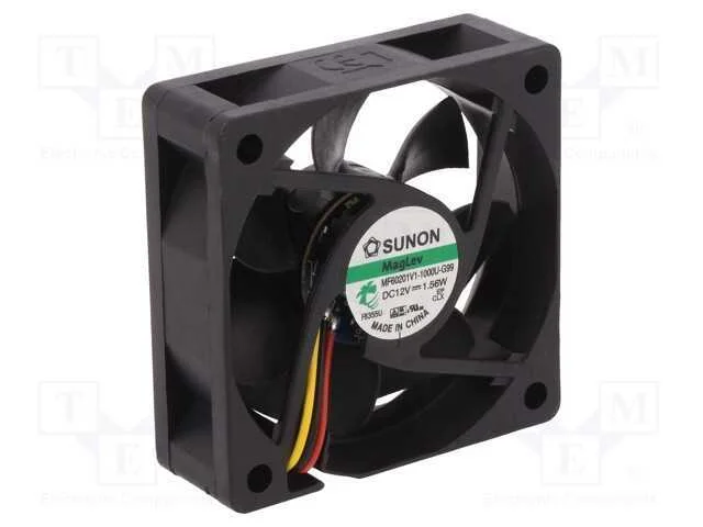 Ventilador: Dc, Transversal, 12vdc, 60x60x20mm, 38,87m3/H, 33,5dba