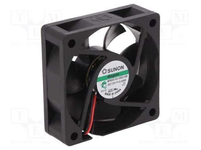 Ventilador: DC, transversal, 12VDC, 60x60x20mm, 2.