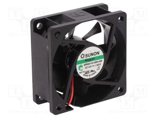 Ventilador: Dc, Transversal, 12vdc, 60x60x25mm, 45,63m3/H, 31,2dba