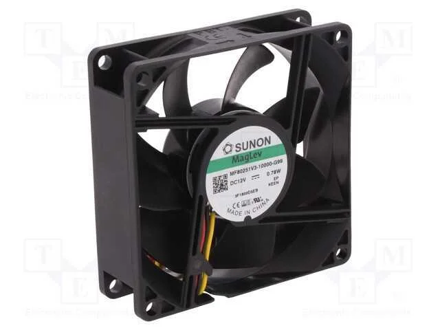 Ventilador: Dc, Transversal, 12vdc, 80x80x25mm, 55,77m3/H, 28dba