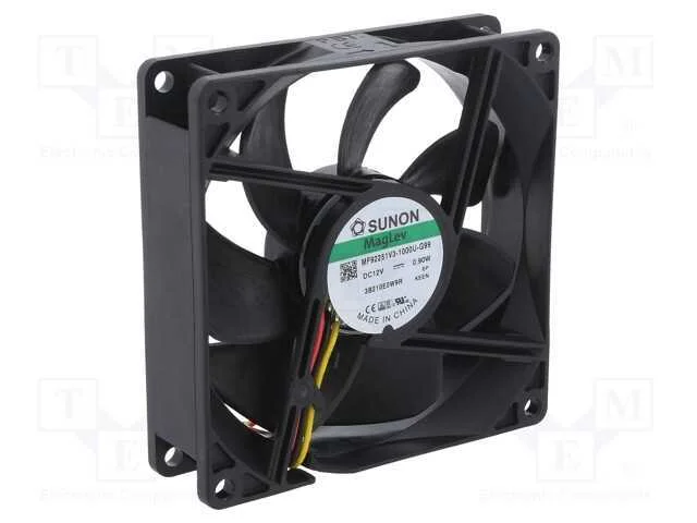 Ventilador: Dc, Transversal, 12vdc, 92x92x25mm, 67m3/H, 28dba, Vapo