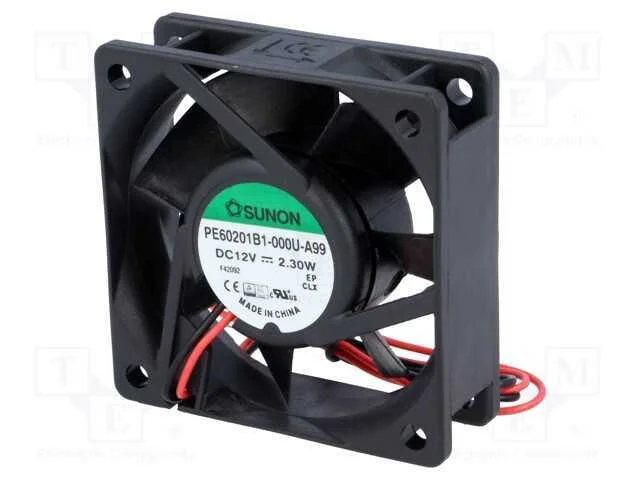 Ventilador: Dc, Transversal, 12vdc, 60x60x20mm, 46,72m3/H, 39dba