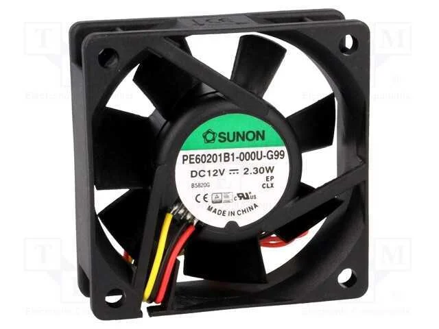 Ventilador: DC, transversal, 12VDC, 60x60x20mm, 4.
