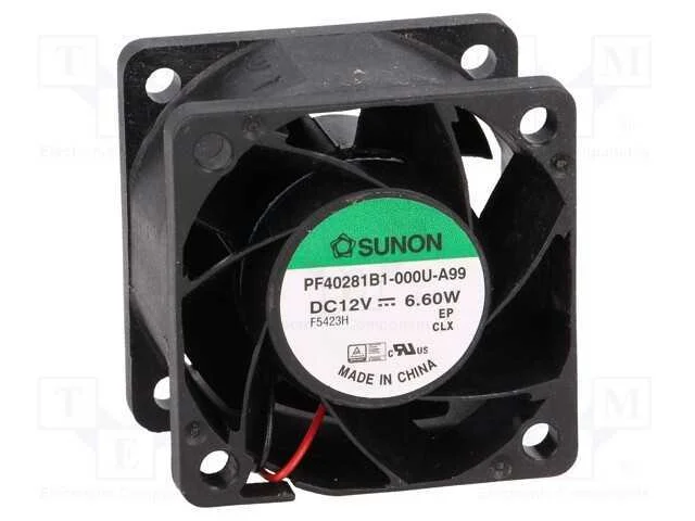 Ventilador: DC, transversal, 12VDC, 40x40x28mm, 4.
