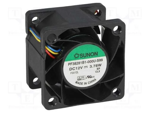 Ventilador: Dc, Transversal, 12vdc, 38x38x28mm, 30,75m3/H, 51,8dba