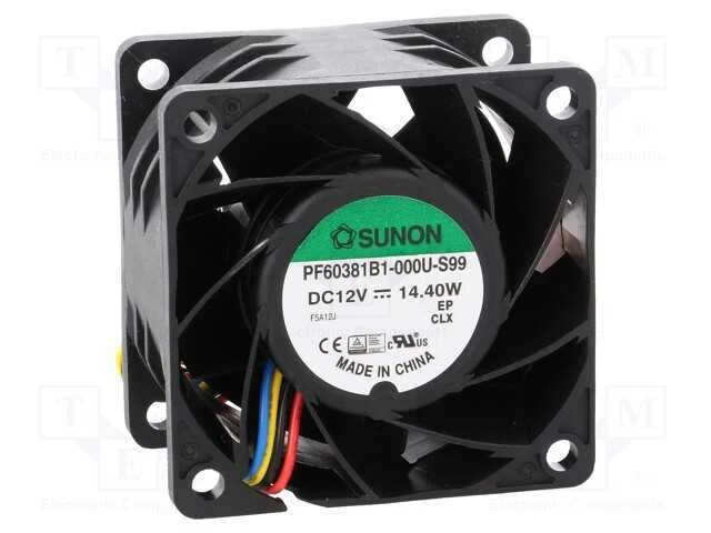 Ventilador: Dc, Transversal, 12vdc, 60x60x38mm, 102,96m3/H, 24awg