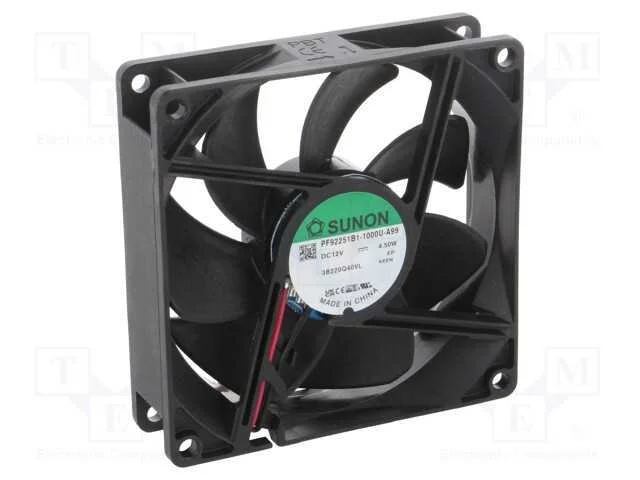 Ventilador: Dc, Transversal, 12vdc, 92x92x25mm, 127,42m3/H