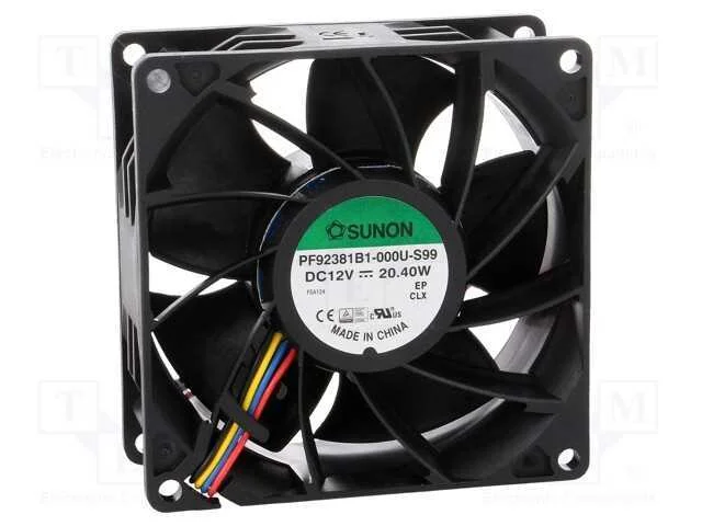 Ventilador: Dc, Transversal, 12vdc, 92x92x38mm, 234,63m3/H, 24awg