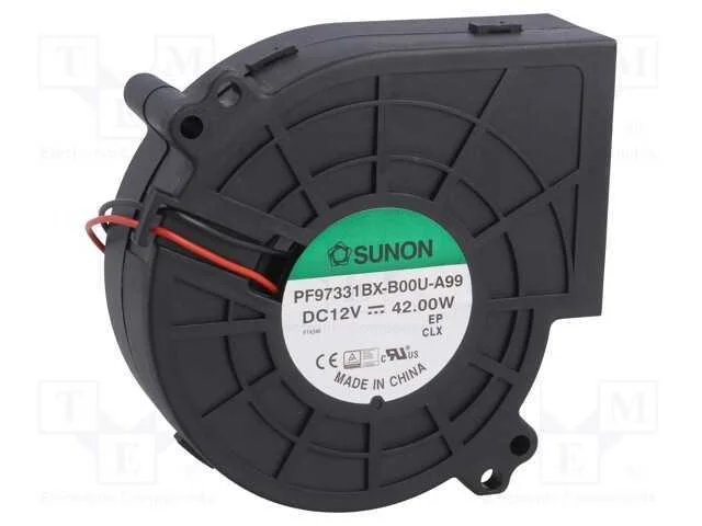 Ventilador: Dc, Blower, 12vdc, 97x95x33mm, 92,93m3/H, 63,2dba
