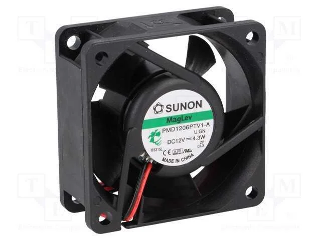 Ventilador: Dc, Transversal, 12vdc, 60x60x25mm, 61,2m3/H, 43dba