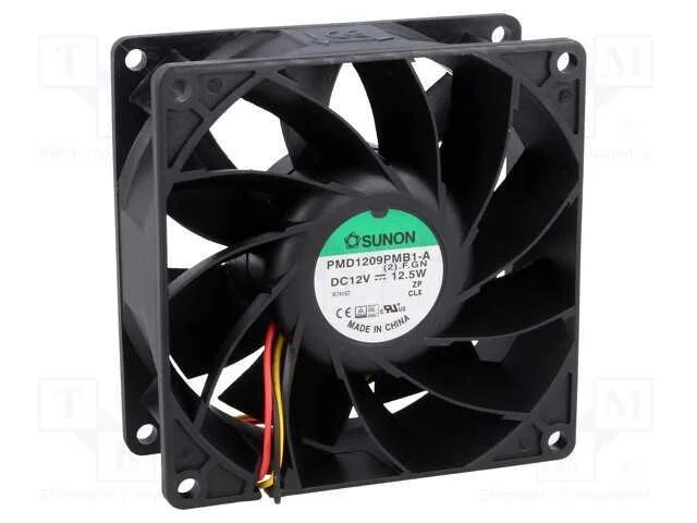 Ventilador: Dc, Transversal, 12vdc, 92x92x38mm, 204,21m3/H, 24awg