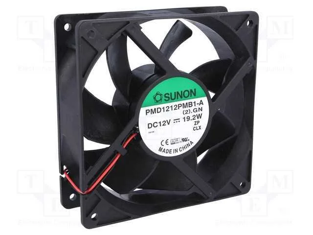 Ventilador: DC, transversal, 12VDC, 120x120x38mm,.