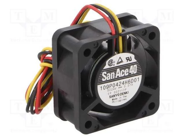 Ventilador: DC, transversal, 24VDC, 40x40x20mm, 1.