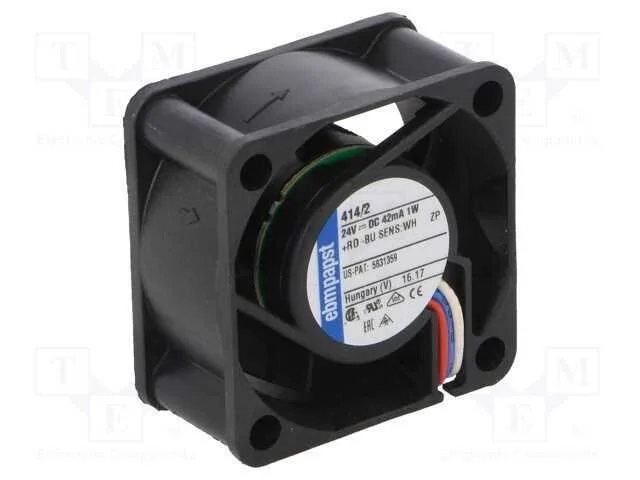 Ventilador: DC, transversal, 24VDC, 40x40x20mm, 1.