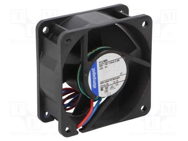 Ventilador: DC, transversal, 24VDC, 60x60x25mm, 5.
