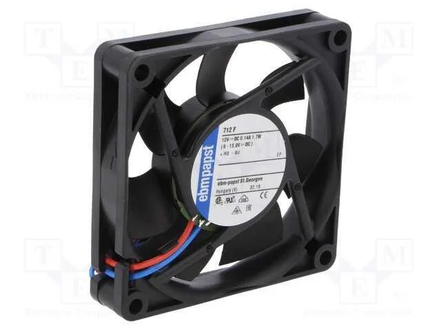 Ventilador: DC, transversal, 24VDC, 70x70x15mm, 4.