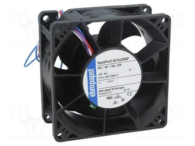Ventilador: DC, transversal, 24VDC, 80x80x38mm, 2.