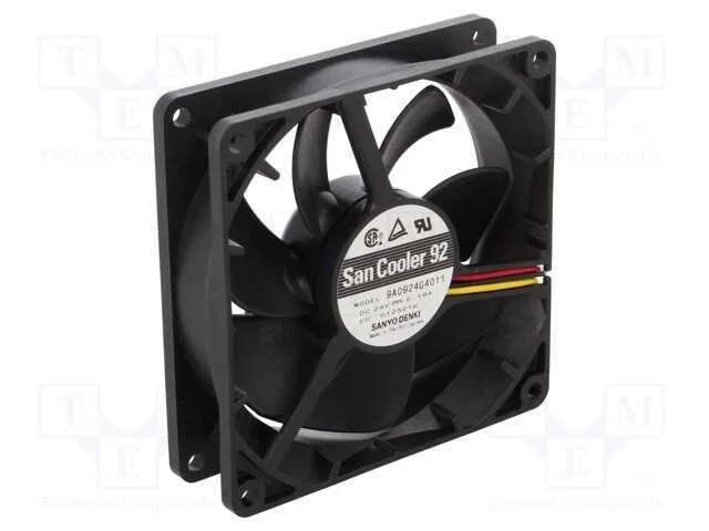 Ventilador: DC, transversal, 24VDC, 92x92x25mm, 1.