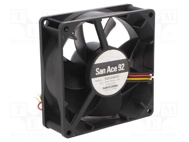 Ventilador: DC, transversal, 24VDC, 92x92x32mm, 1.