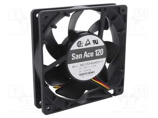 Ventilador: DC, transversal, 24VDC, 120x120x25mm,.