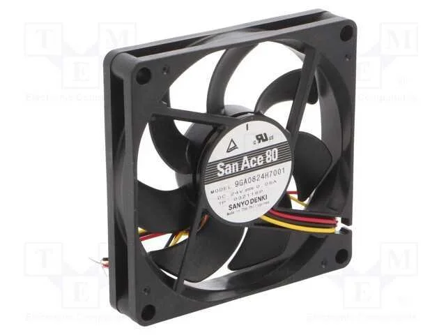 Ventilador: DC, transversal, 24VDC, 80x80x15mm, 5.