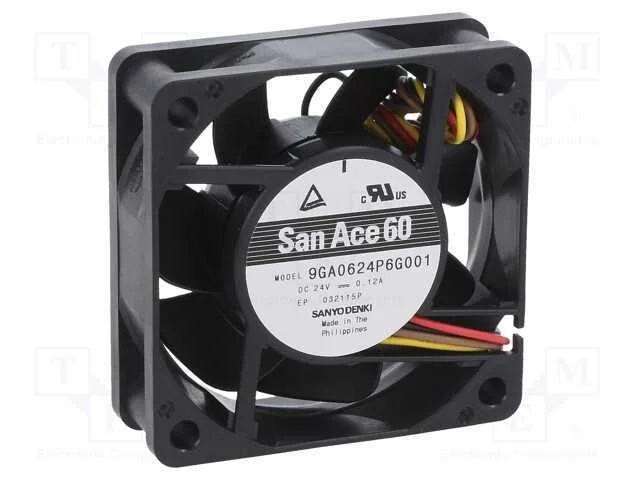 Ventilador: DC, transversal, 24VDC, 60x60x20mm, 5.