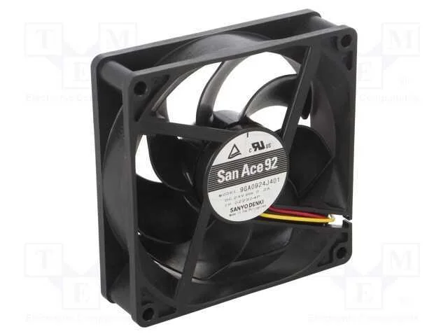 Ventilador: DC, transversal, 24VDC, 92x92x25mm, 1.