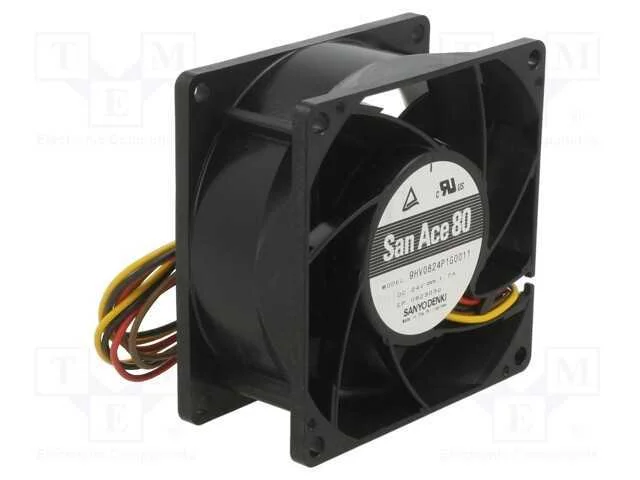 Ventilador: DC, transversal, 24VDC, 80x80x38mm, 2.