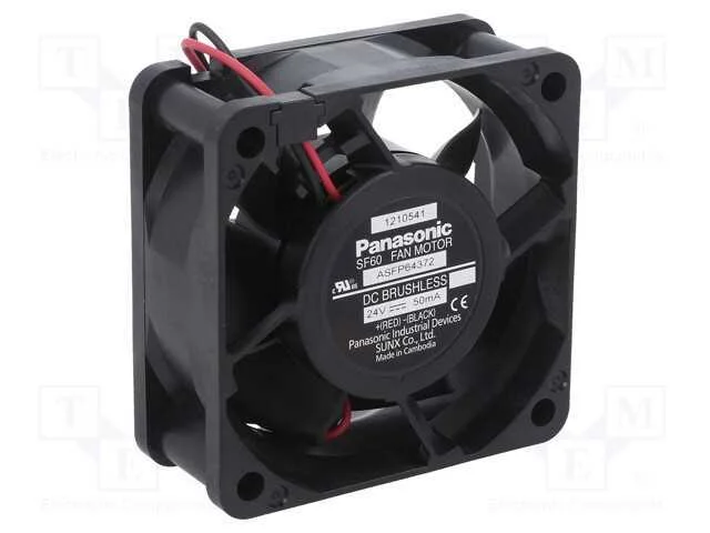 Ventilador: Dc, Transversal, 24vdc, 60x60x25mm, 2.