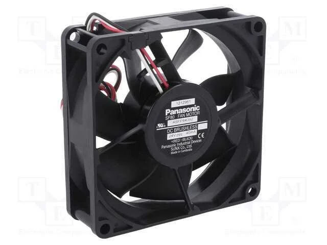 Ventilador: DC, transversal, 24VDC, 80x80x25mm, 4.