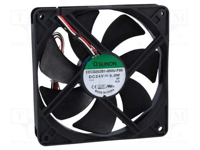 Ventilador: DC, transversal, 24VDC, 120x120x25mm,.