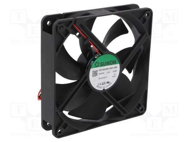 Ventilador: DC, transversal, 24VDC, 120x120x25mm,.