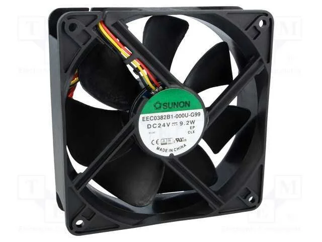 Ventilador: DC, transversal, 24VDC, 120x120x38mm,.