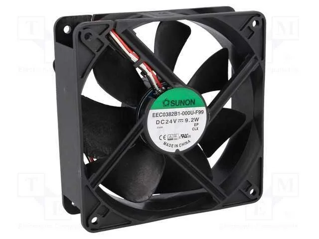Ventilador: DC, transversal, 24VDC, 120x120x38mm,.