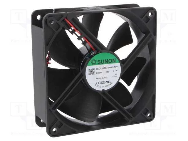 Ventilador: DC, transversal, 24VDC, 120x120x38mm,.
