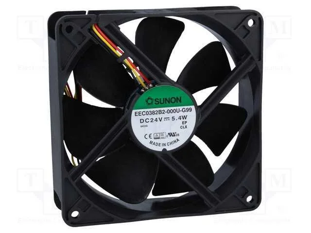 Ventilador: DC, transversal, 24VDC, 120x120x38mm,.