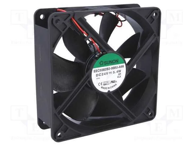 Ventilador: DC, transversal, 24VDC, 120x120x38mm,.