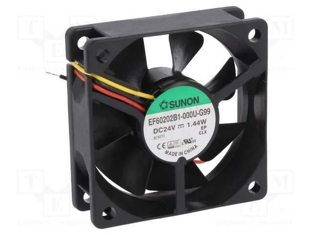 Ventilador: DC, transversal, 24VDC, 60x60x20mm, 3.