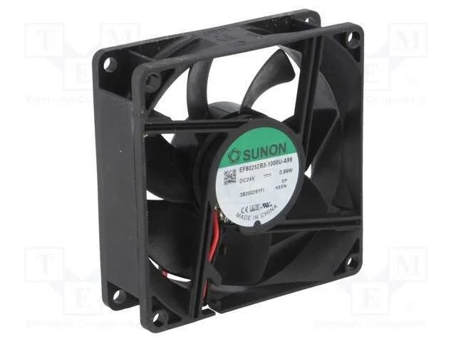 Ventilador: DC, transversal, 24VDC, 80x80x25mm, 5.