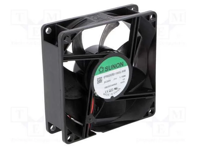 Ventilador: DC, transversal, 24VDC, 80x80x25mm, 6.