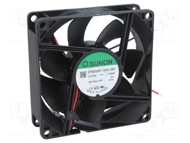 Ventilador: DC, transversal, 24VDC, 80x80x25mm, 6.
