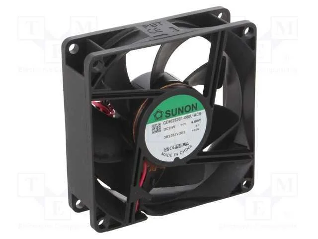 Ventilador: DC, transversal, 24VDC, 80x80x25mm, 1.