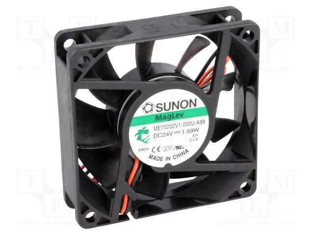 Ventilador: DC, transversal, 24VDC, 70x70x20mm, 4.