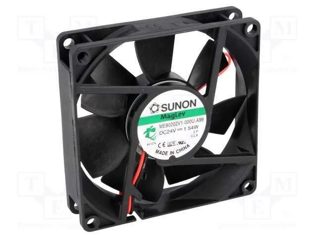 Ventilador: DC, transversal, 24VDC, 80x80x20mm, 6.