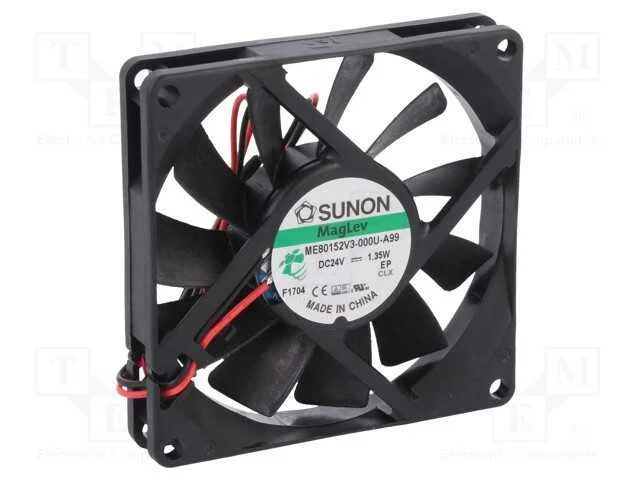 Ventilador: DC, transversal, 24VDC, 80x80x15mm, 5.