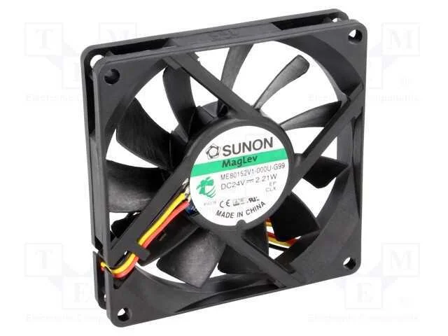 Ventilador: DC, transversal, 24VDC, 80x80x15mm, 6.