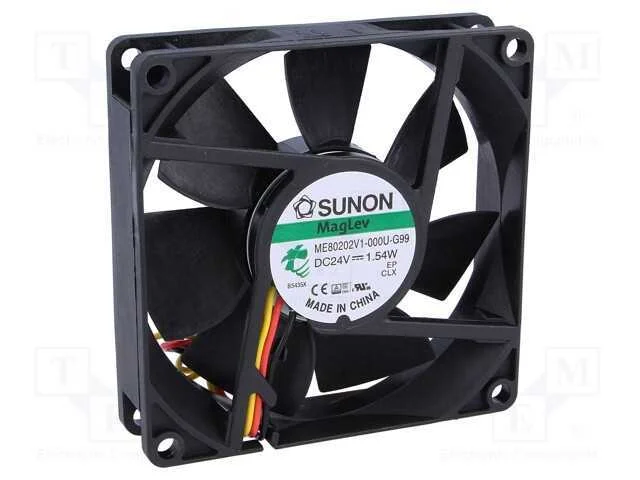 Ventilador: DC, transversal, 24VDC, 80x80x20mm, 6.