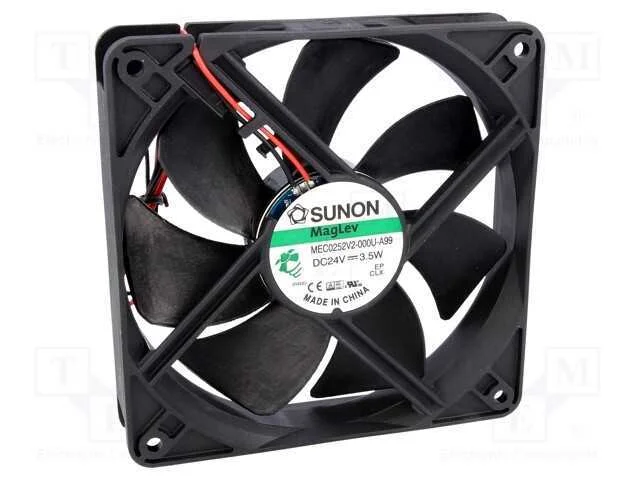 Ventilador: DC, transversal, 24VDC, 120x120x25mm,.